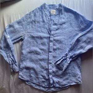 Baird McNutt Irish Linen Light Blue Button Down - Casual